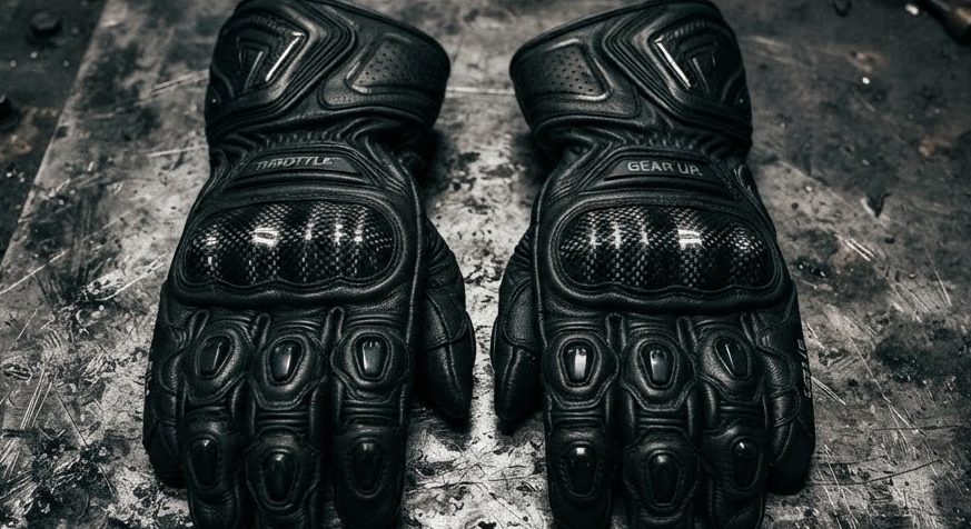 Knuckle-Guard Gloves — detail view